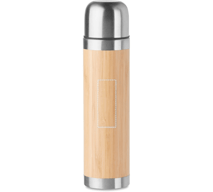 Double wall bamboo cover flask